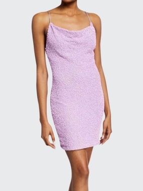Alice and Olivia purple sequin mini dress